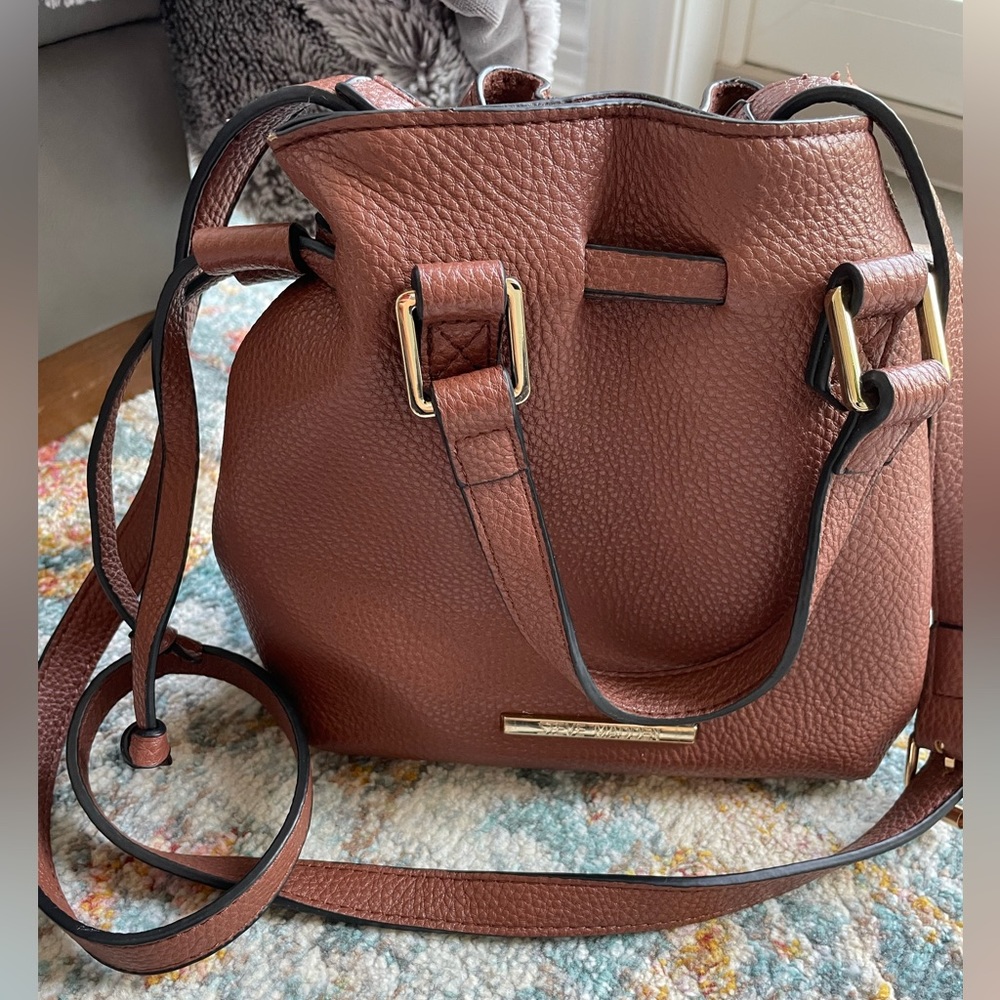 SOLD - Steve Madden Crossbody Bucket Bag with Top Handle